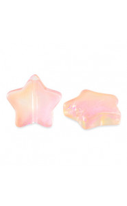 Glass bead 13mm Star - Peach pink